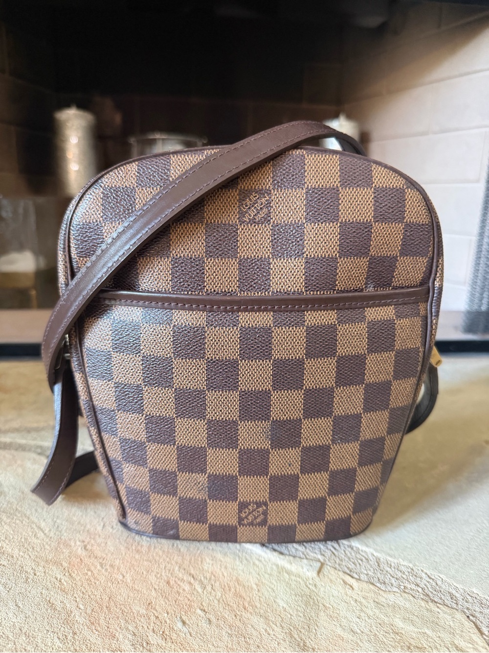 Louis Vuitton Brown Damier Ebene Check Canvas Crossbody Bag